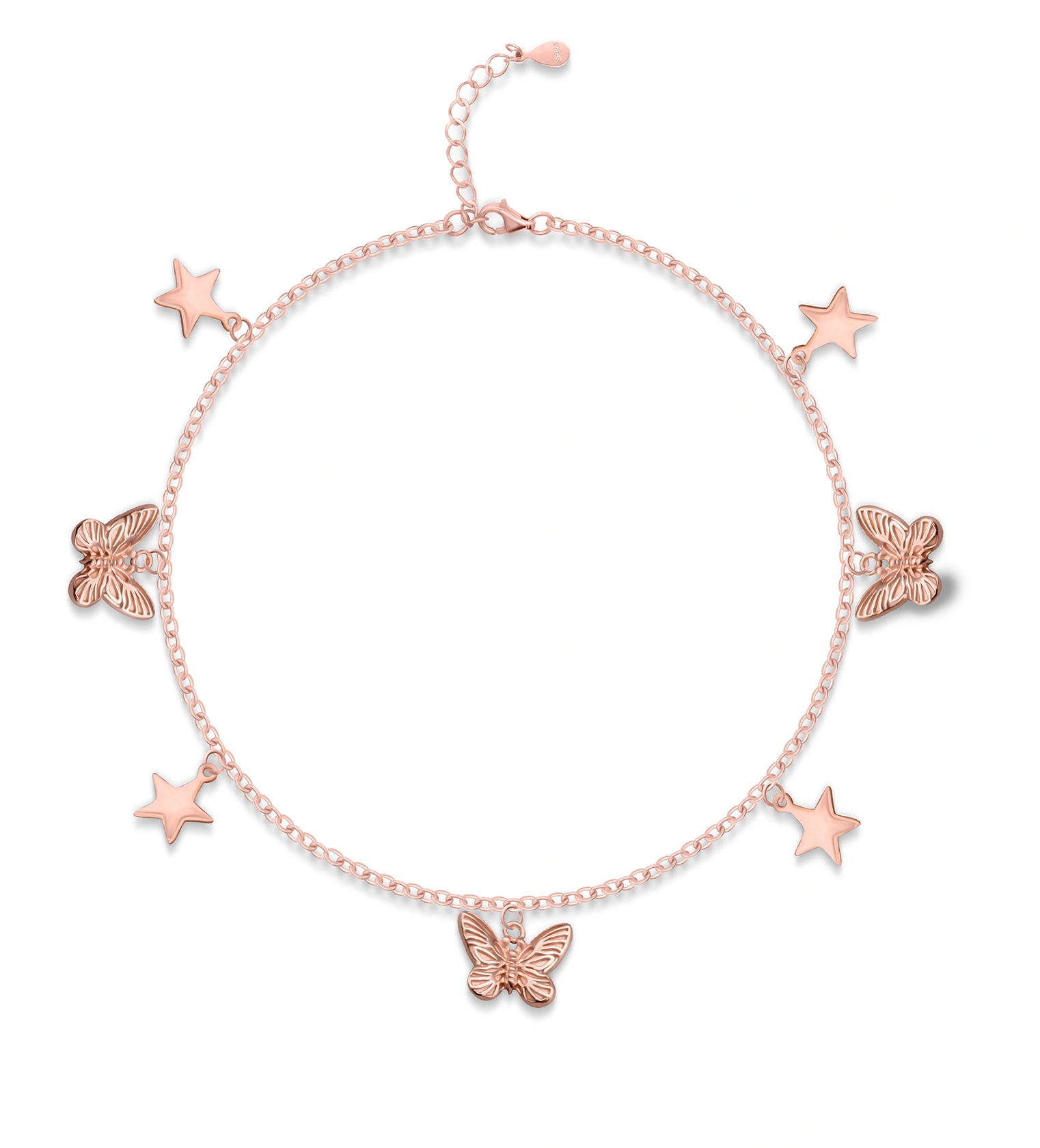 Stunning rose gold and silver anklet