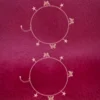 925 sterling silver rose gold butterfly star charm anklet on maroon background — Ross Jewells style no PL92/8199 925 sterling silver rose gold butterfly star charm anklet on maroon background — Ross Jewells style no PL92/8199