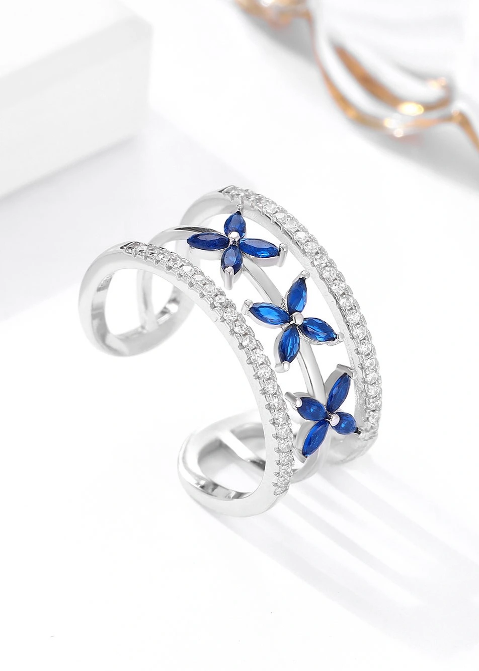 Azure Blossom Ring