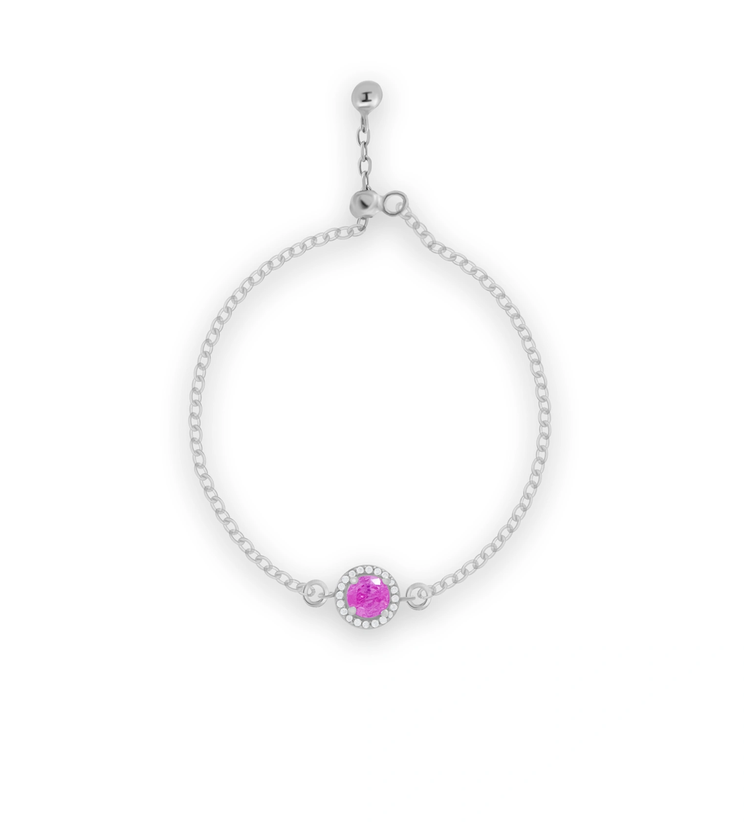 Blush Solitaire Chain Ring