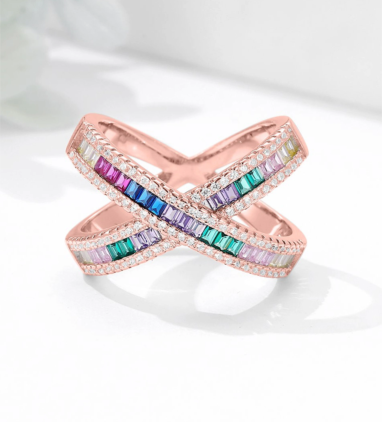 Rainbow Infinity Cross Ring