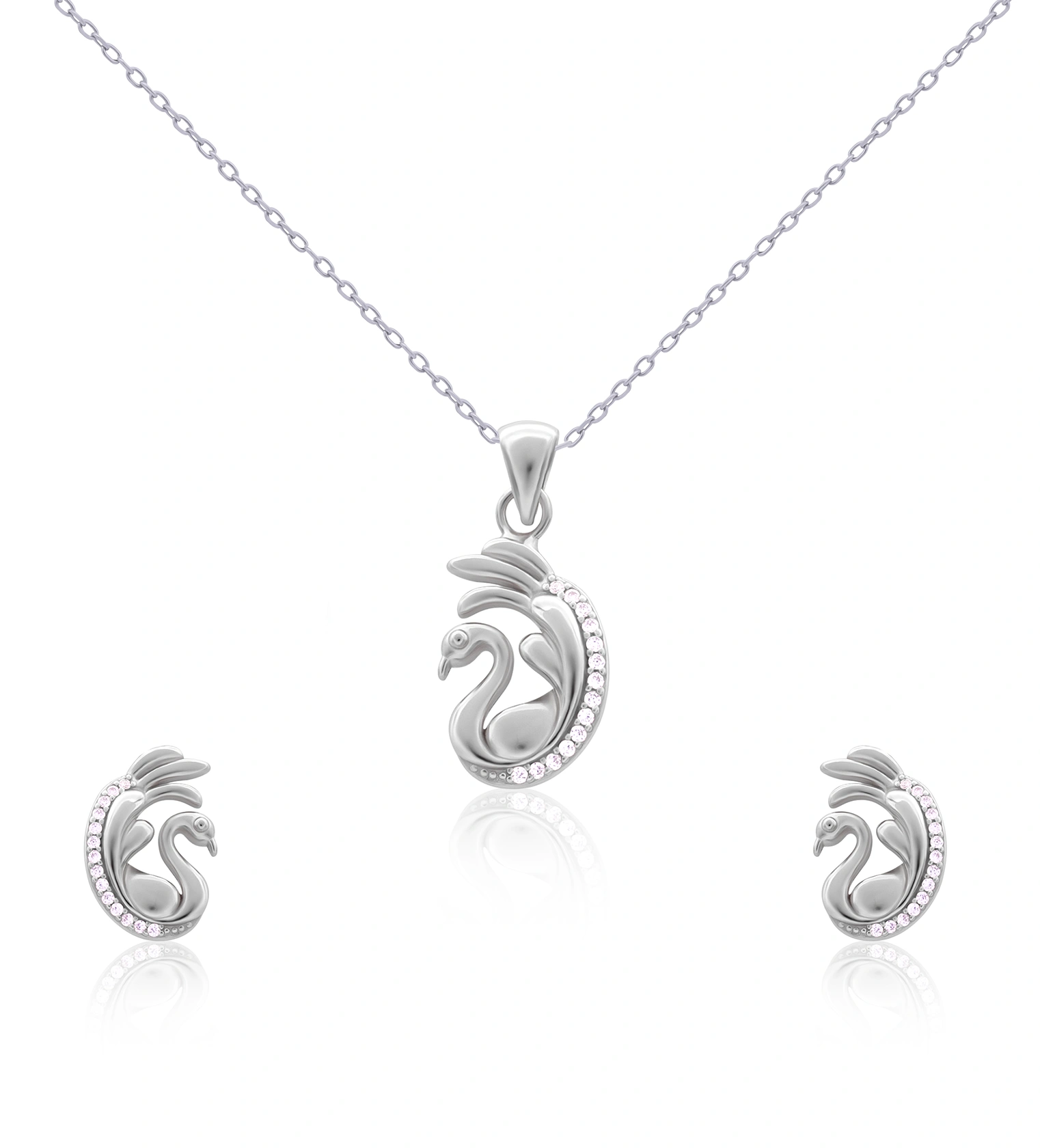 Celestial Peacock Swirl Pendent Set