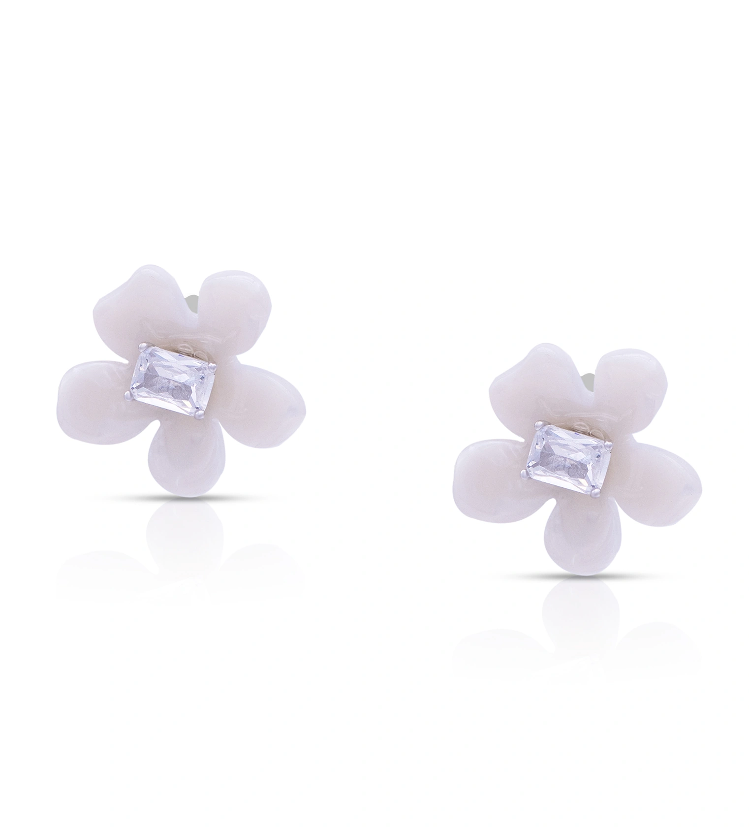Ivory Bloom Studs Earrings