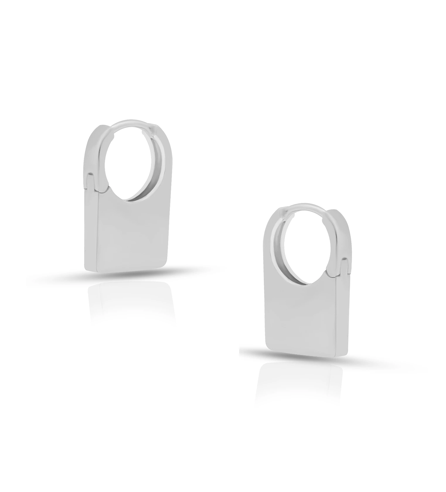 Silver Lock Earrings