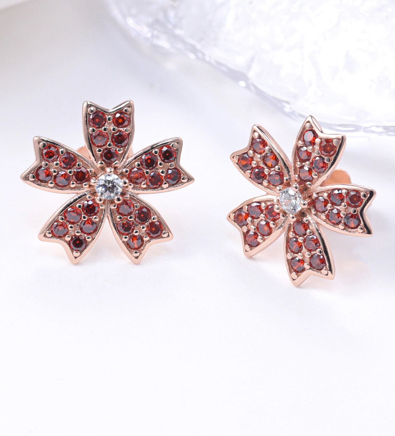 Crimson Royale Bloom Earrings