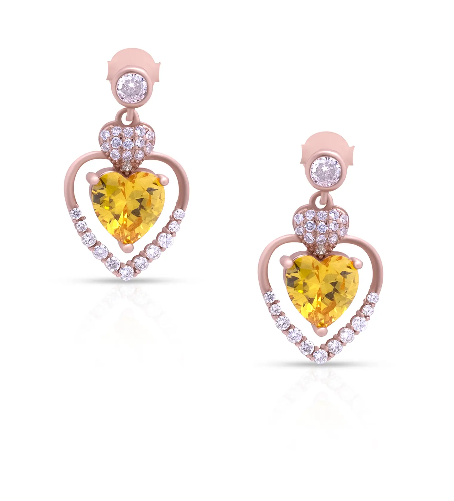 Golden Heart Grace Earrings